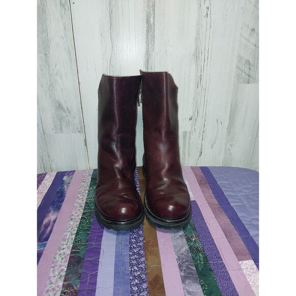 F Shoes By Jogn Fluevog Mens 8.5 Leather Zip Up Boots - Picture 2 of 14